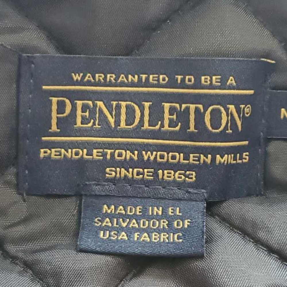 New men's M Pendleton plaid shirt jacket with quilted lining - Picture 6 of 9